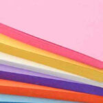 Letters colored paper